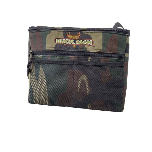 Buckman Camouflage Insulated Lunch Bag Cooler Adjustable Strap Mesh Pockets NEW - Picture 1 of 9